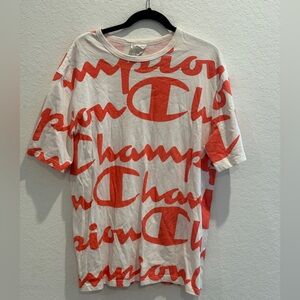 Champion Red and White Graphic Tee